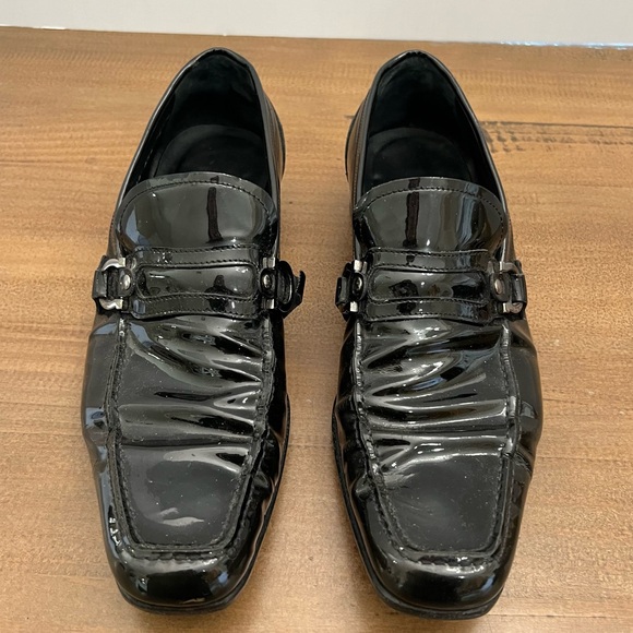 Salvatore Ferragamo Black Patent Leather Men’s Shoes 9 - Picture 5 of 12